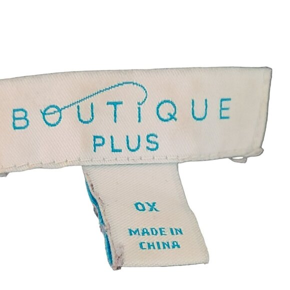 25.  Boutique Plus Black Faux Studded Zip Up Motorcycle Jacket Black Size 0X - Picture 10 of 12